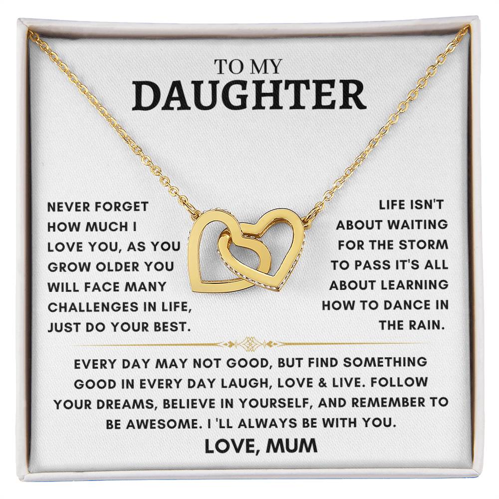 Daughter - Interlocking Hearts - Love Mum 6