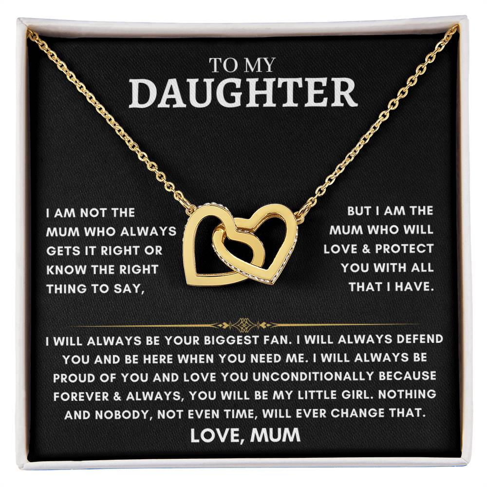 Daughter - Interlocking Hearts - Love Mum 7