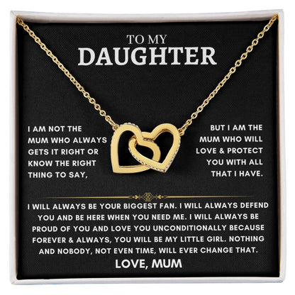 Daughter - Interlocking Hearts - Love Mum 7