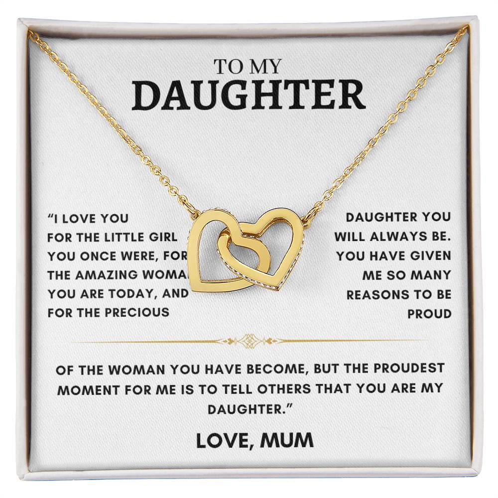 Daughter - Interlocking Hearts - Love Mum 4