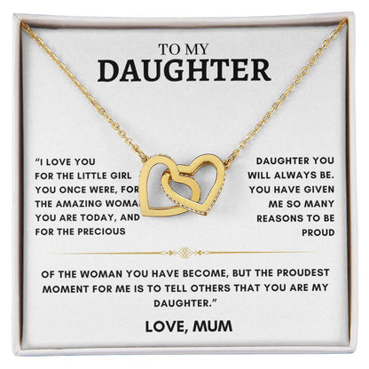 Daughter - Interlocking Hearts - Love Mum 4