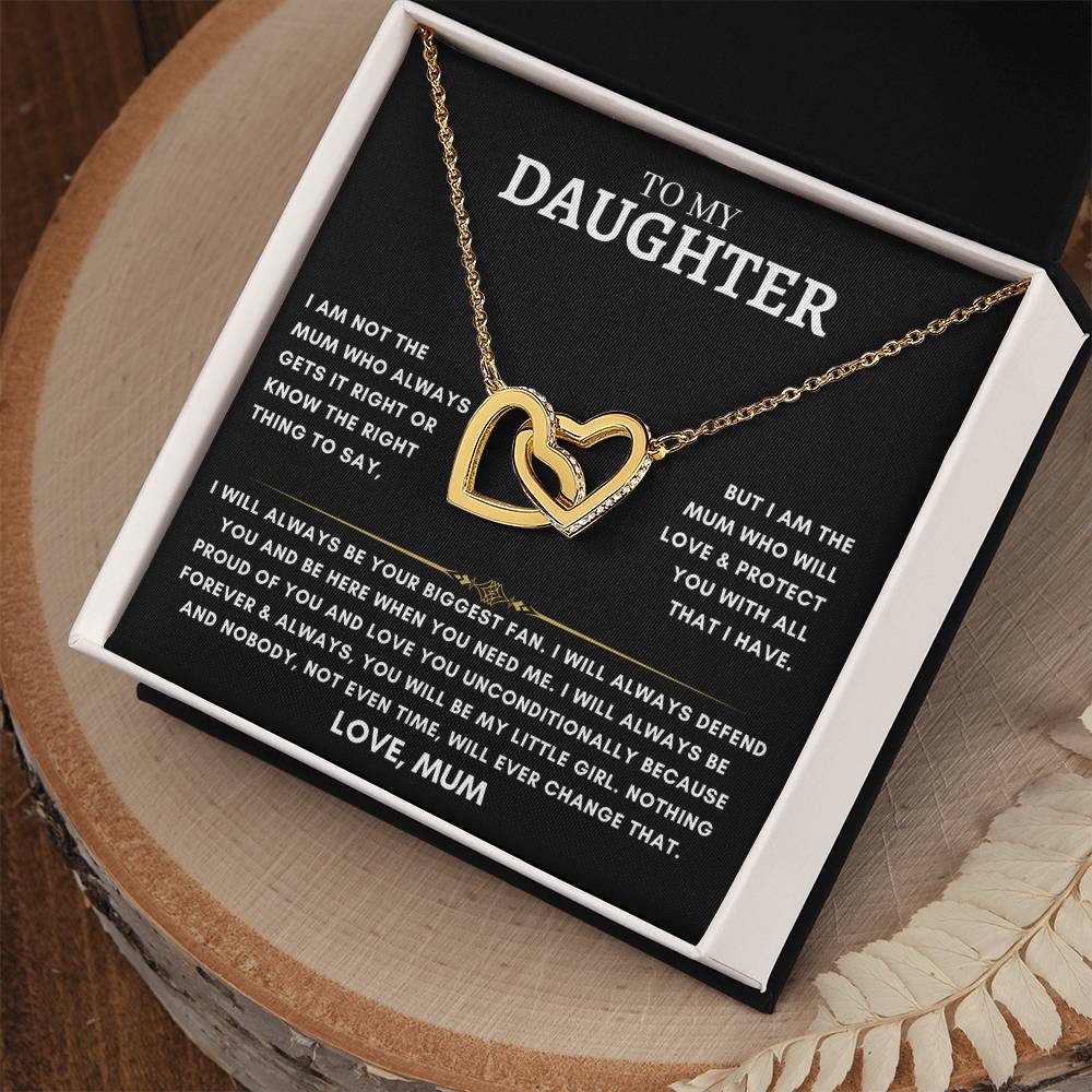 Daughter - Interlocking Hearts - Love Mum 7