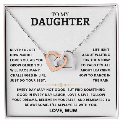 Daughter - Interlocking Hearts - Love Mum 6