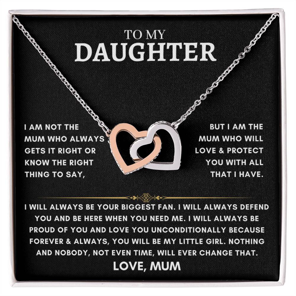 Daughter - Interlocking Hearts - Love Mum 7