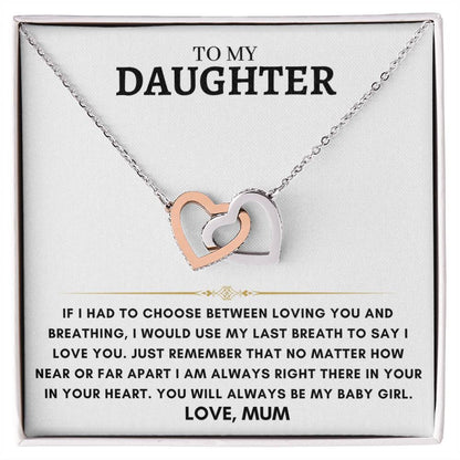 Daughter - Interlocking Hearts - Love Mum 11