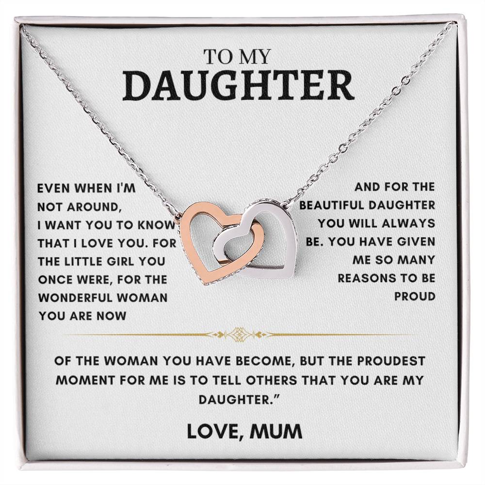 Daughter - Interlocking Hearts - Love Mum 5