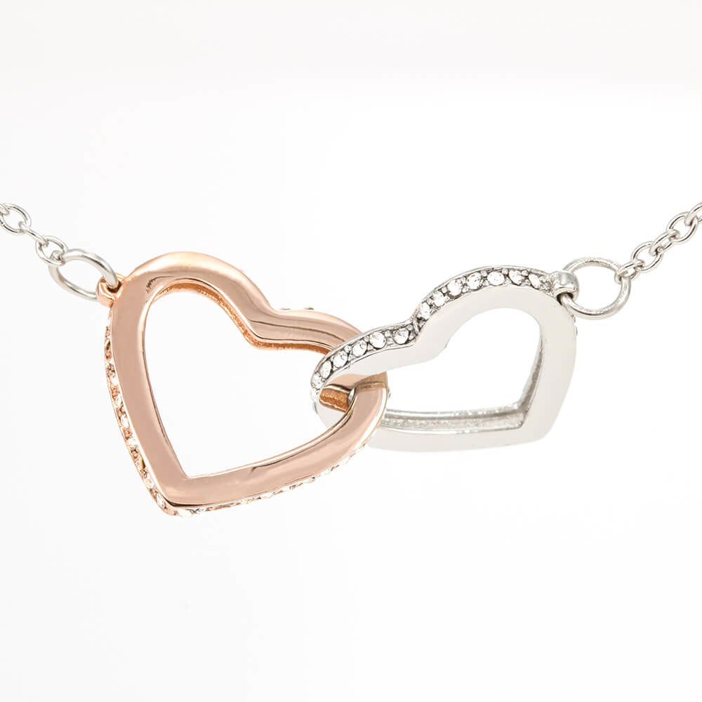 Interlocking Hearts Necklace - To My Daughter, Love Dad