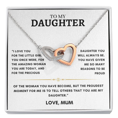 Daughter - Interlocking Hearts - Love Mum 4