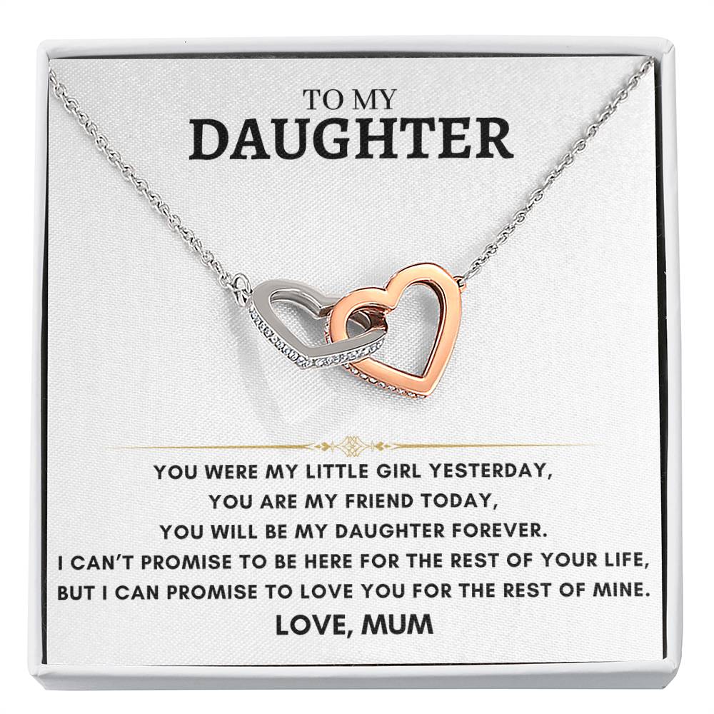 Daughter - Interlocking Hearts - Love Mum 10