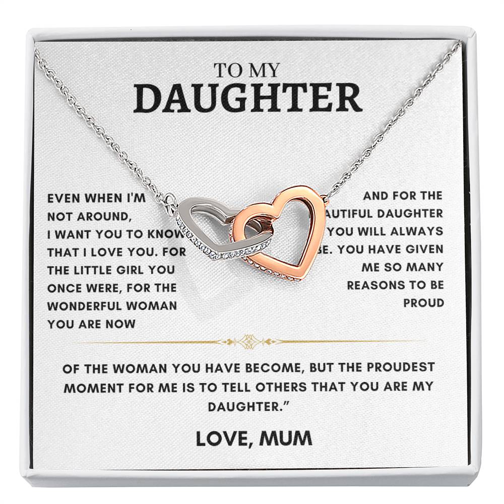 Daughter - Interlocking Hearts - Love Mum 5