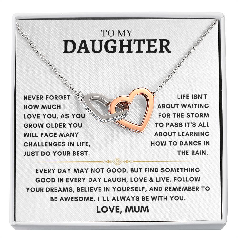 Daughter - Interlocking Hearts - Love Mum 6