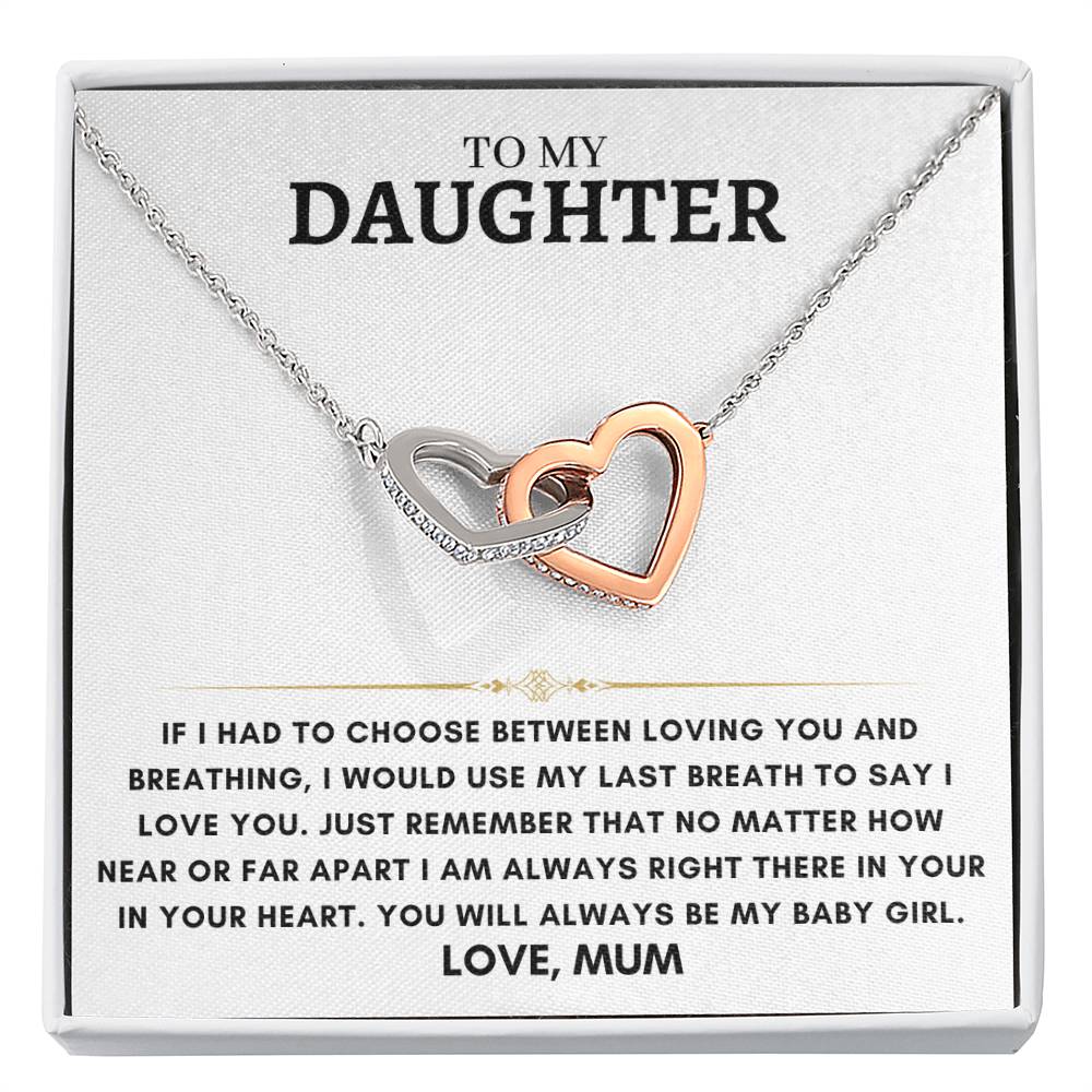 Daughter - Interlocking Hearts - Love Mum 11