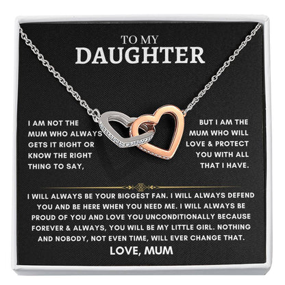 Daughter - Interlocking Hearts - Love Mum 7