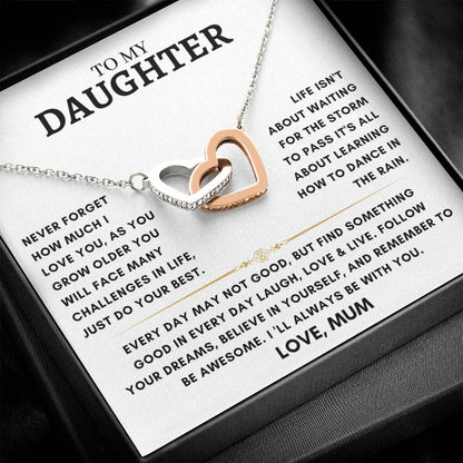 Daughter - Interlocking Hearts - Love Mum 6