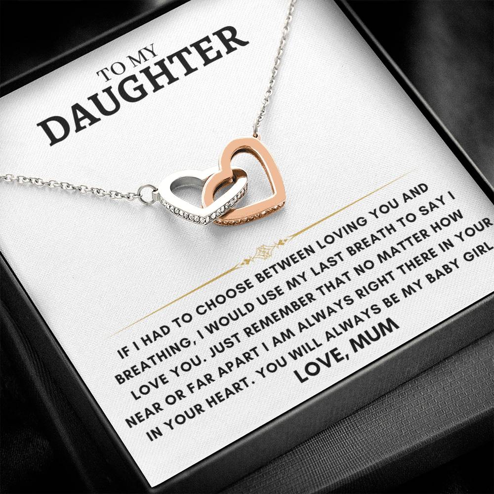 Daughter - Interlocking Hearts - Love Mum 11