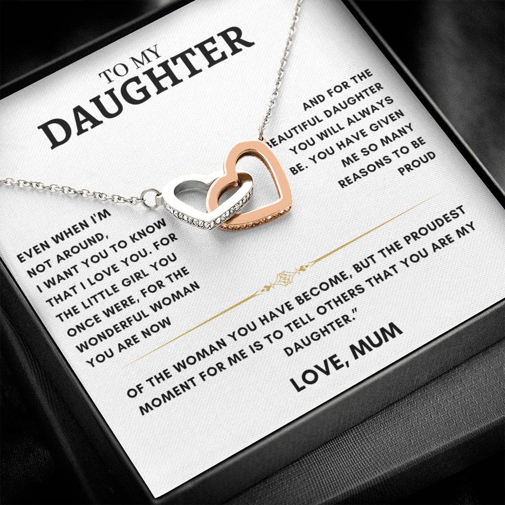 Daughter - Interlocking Hearts - Love Mum 5