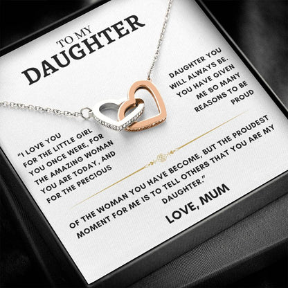 Daughter - Interlocking Hearts - Love Mum 4