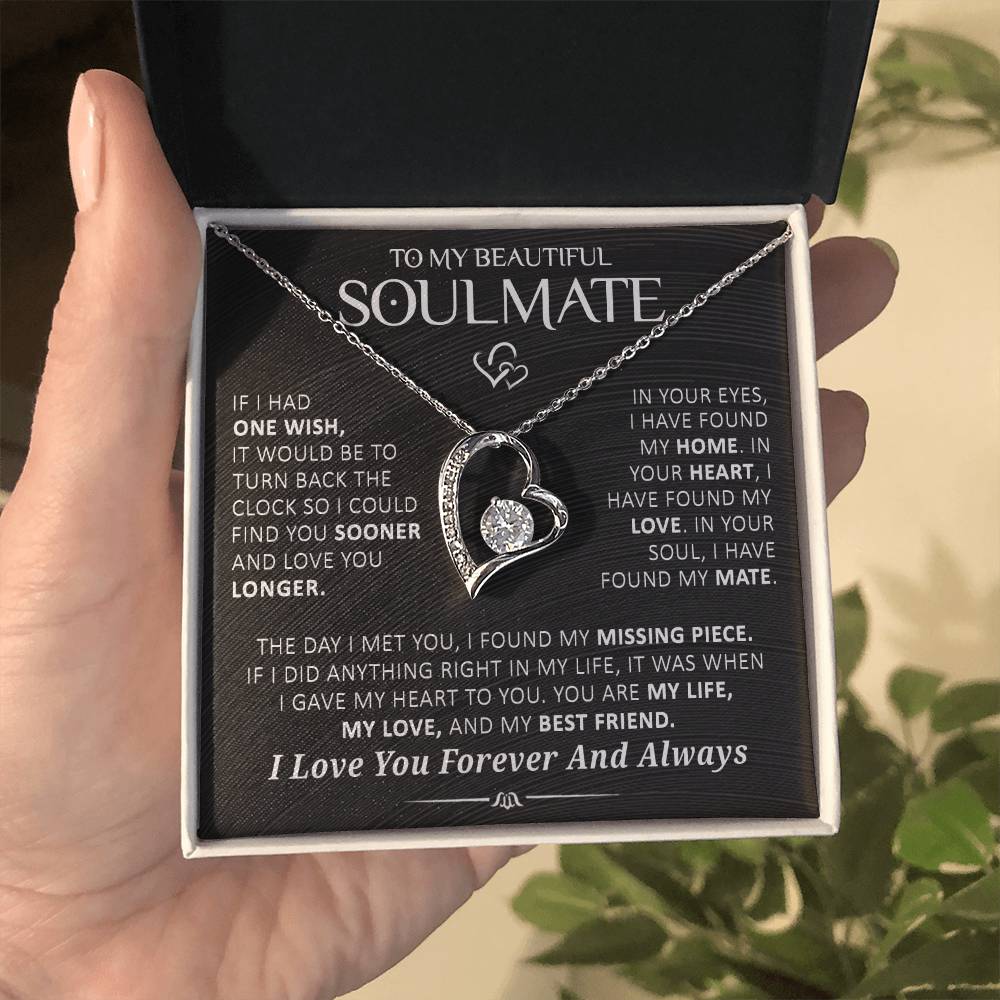 Gift for Soulmate "In Your Eyes I Have Found My Home" Necklace