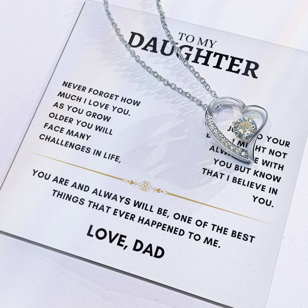 Daughter - Heart Necklace - Dad