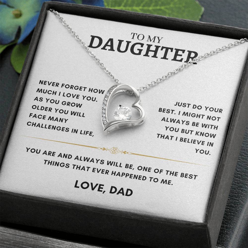 Daughter - Heart Necklace - Dad