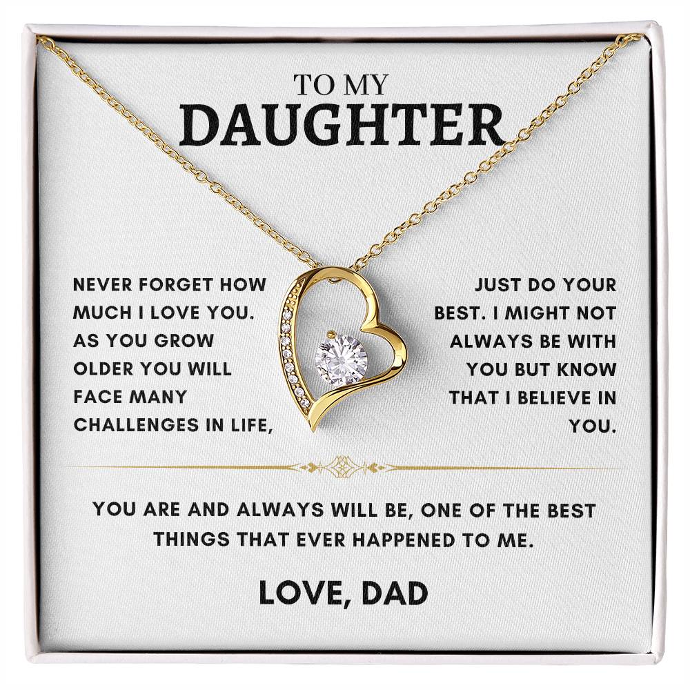 Daughter - Heart Necklace - Dad