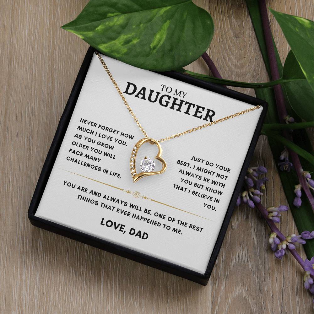 Daughter - Heart Necklace - Dad