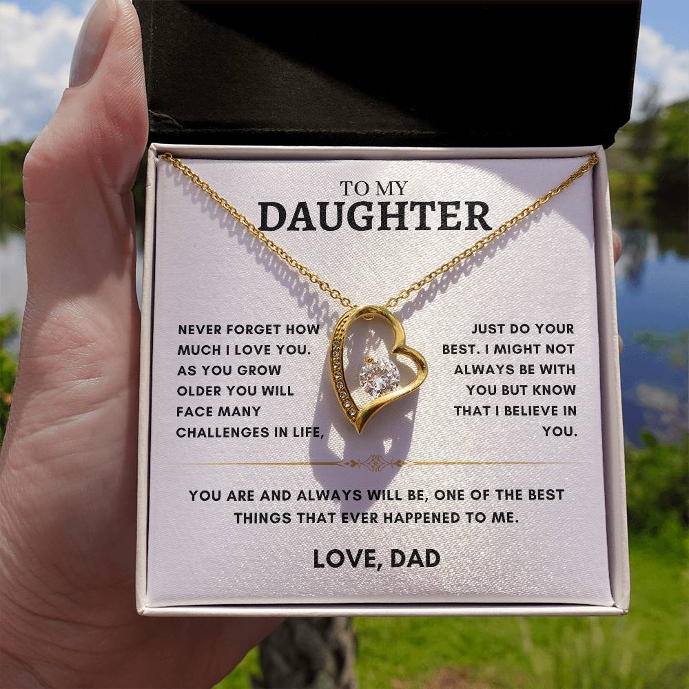 Daughter - Heart Necklace - Dad