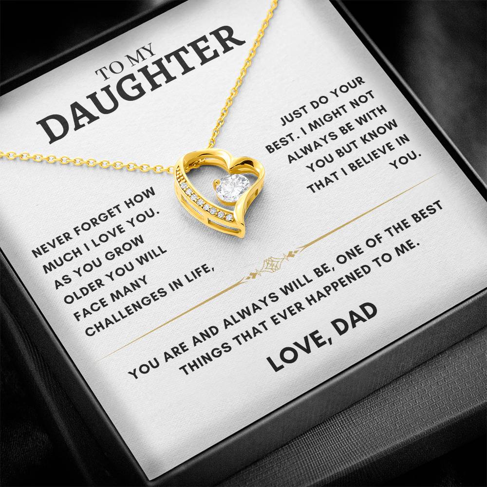 Daughter - Heart Necklace - Dad