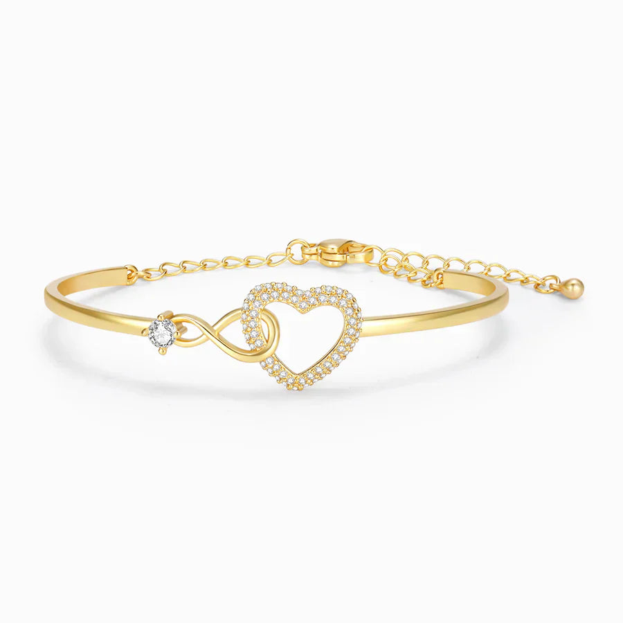 To My Daughter -- Infinity Heart Bracelet - Always in mine