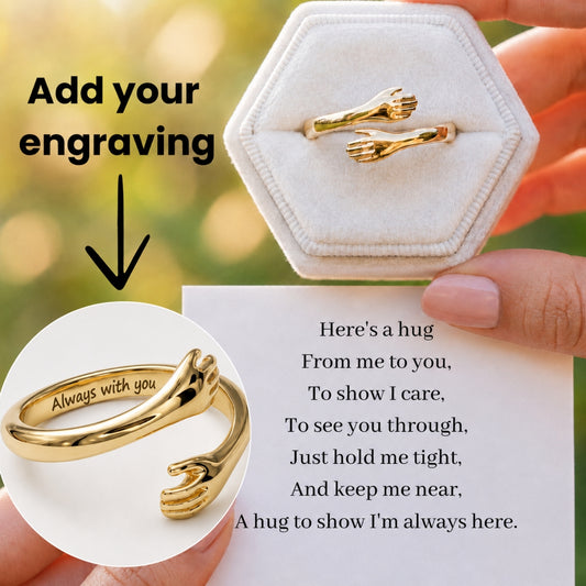 The Hug Ring Engraved