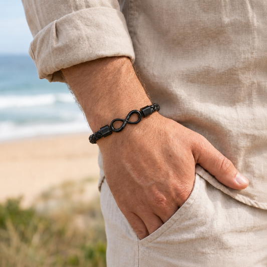 To my man - Dual Name Infinity Bracelet