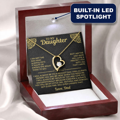 To My Daughter - Heart necklace - Love Dad