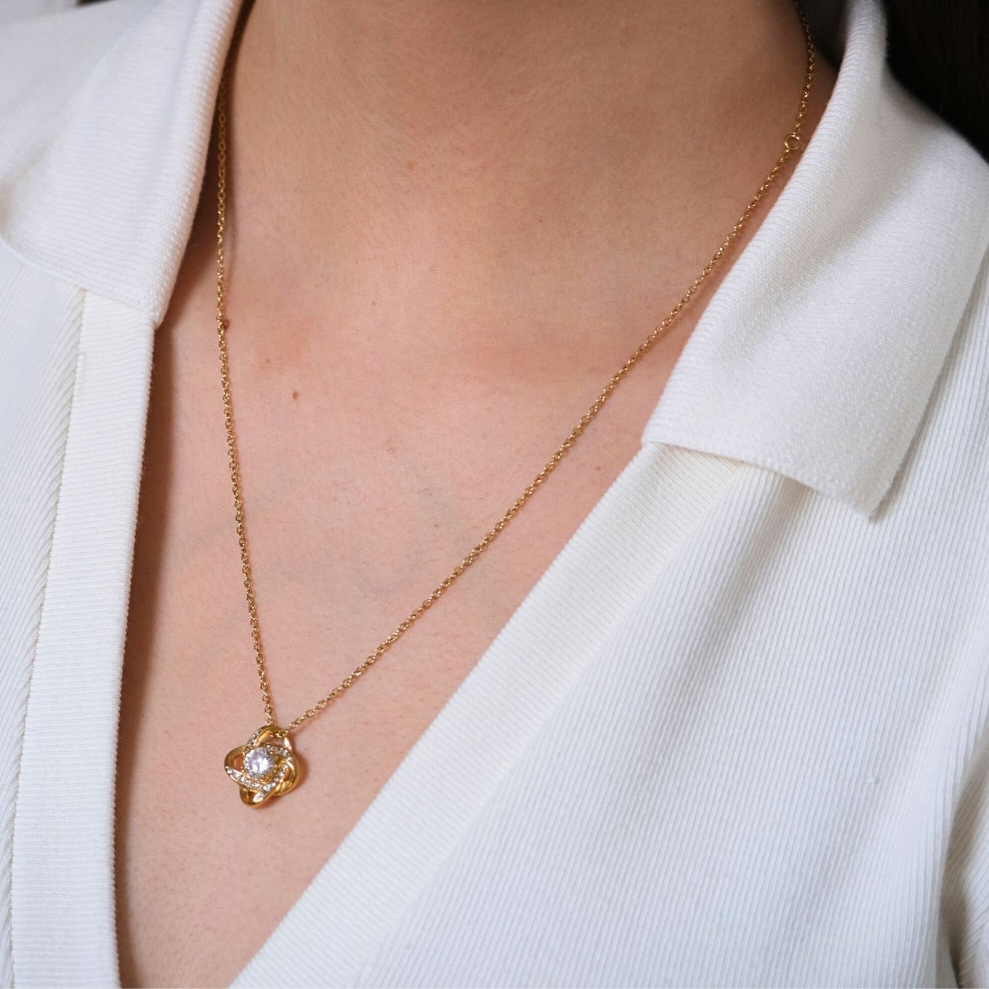 Forever Rose - Loveknot necklace - Mother's day gift