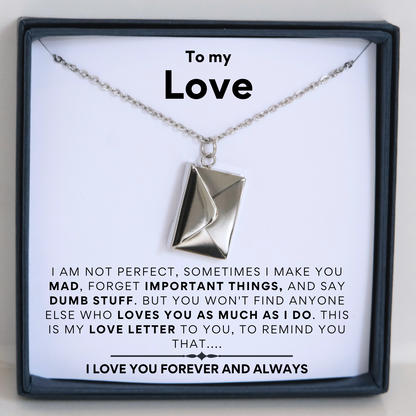 Love Letter Necklace - Premium LED Gift Box Set