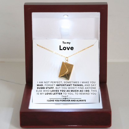 Love Letter Necklace - Premium LED Gift Box Set