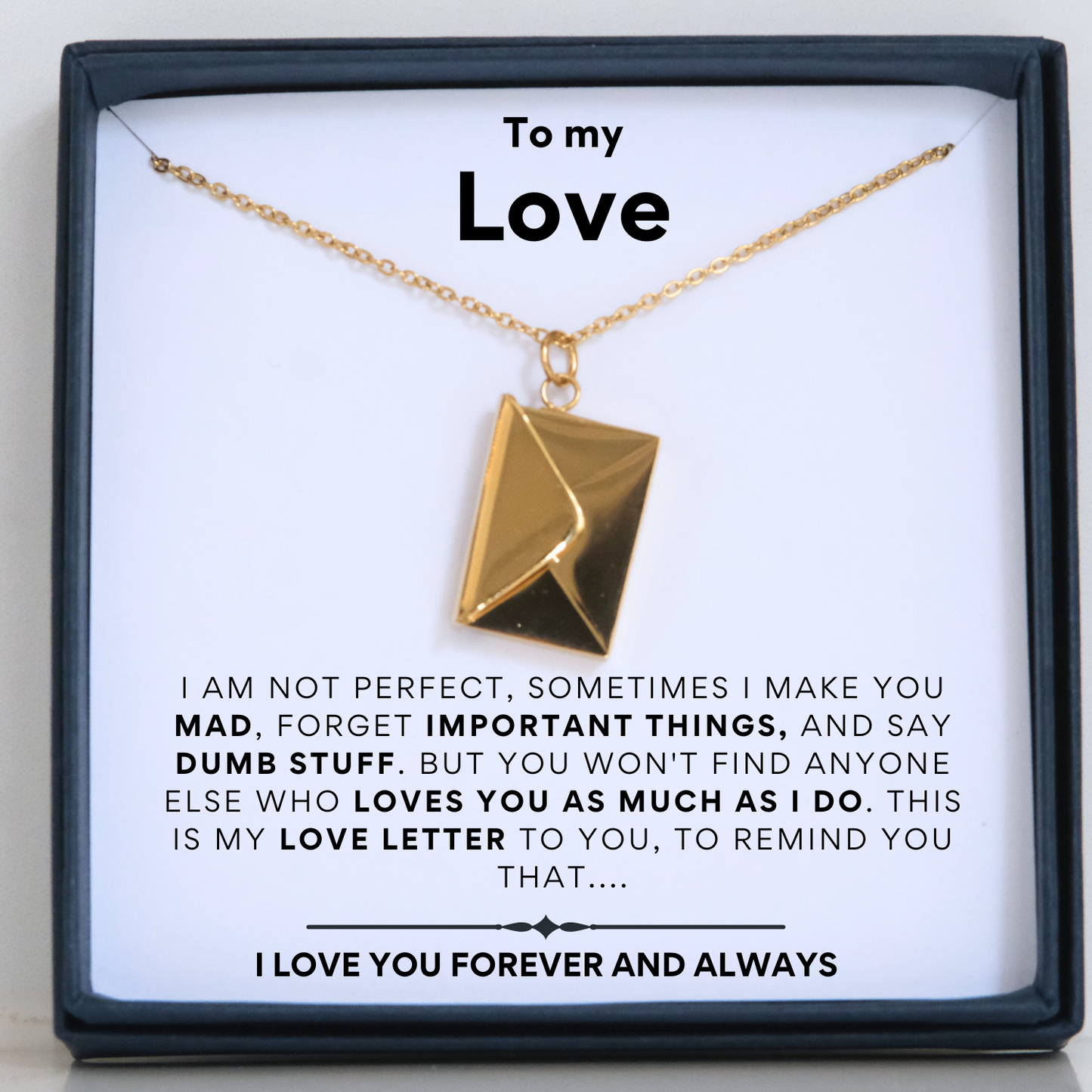 Love Letter Necklace - Premium LED Gift Box Set