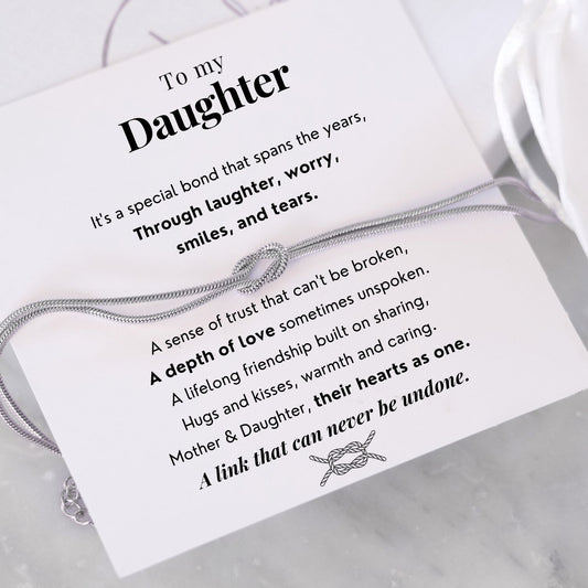 Mother &  Daughter - Love Knot Bracelet - A link that can never be undone.